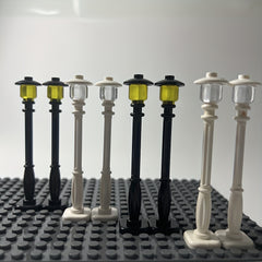 4pcs Yellow Street Light Building Block Accessory