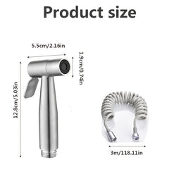 Stainless Steel Toilet Spray Gun Set - Bathroom Cleaning Accessories