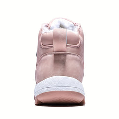 Waterproof Lace Up Snow Boots Plush Inner Thermal Faux Leather Work Shoes