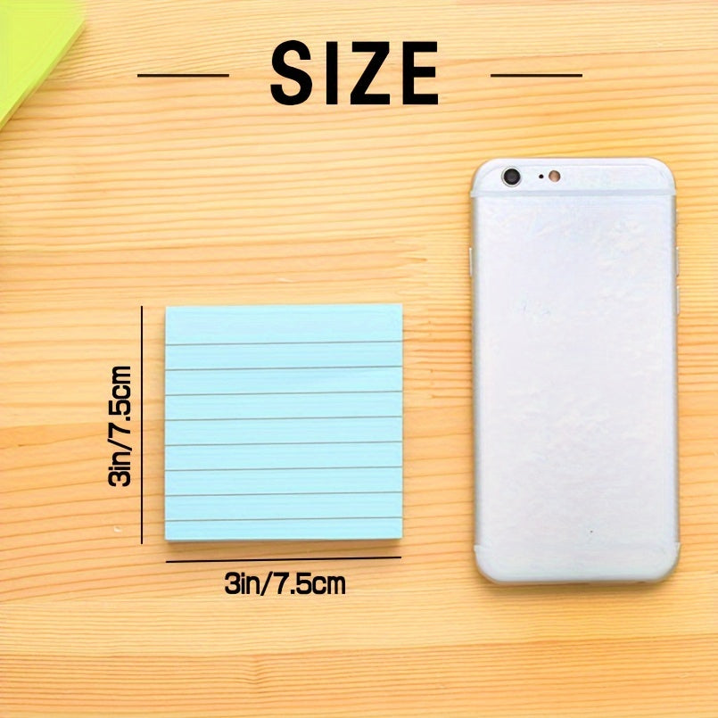 2 Pads 70 Sheets Pastel Lined Sticky Notes