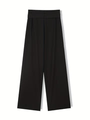 Women's High Rise Wide Leg Trousers With Belt