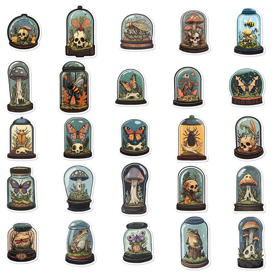 Vintage Forest Specimen Bottle Stickers, Art Decals for DIY, Mixed Set