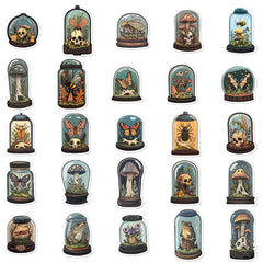 Vintage Forest Specimen Bottle Stickers, Art Decals for DIY, Mixed Set