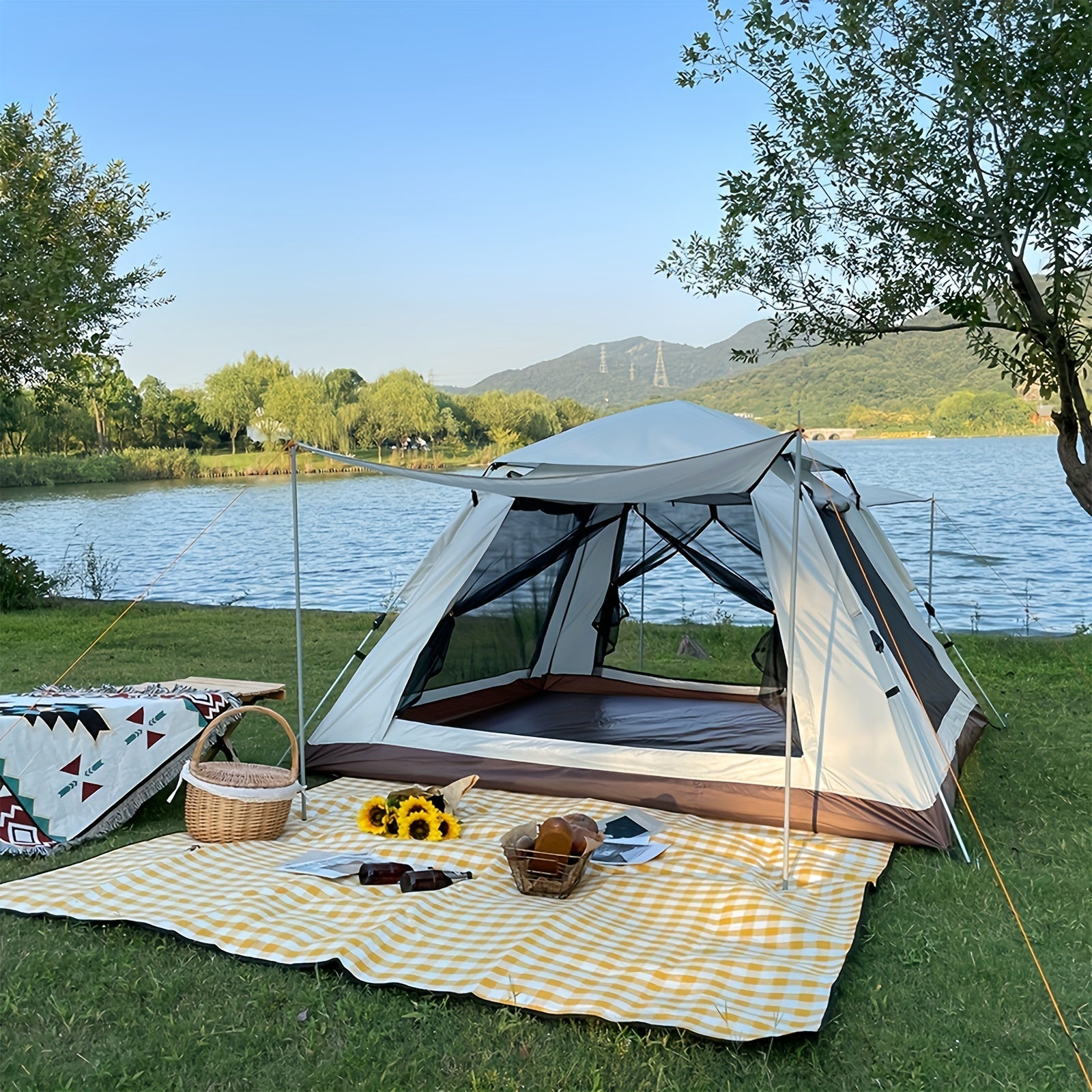 Hydraulic Quick Opening Folding Tent Portable Rainproof Tent