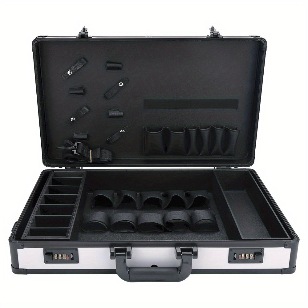 Hairdressing Tool Storage Box Aluminum Carrying Case Makeup Organizer