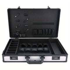 Hairdressing Tool Storage Box Aluminum Carrying Case Makeup Organizer