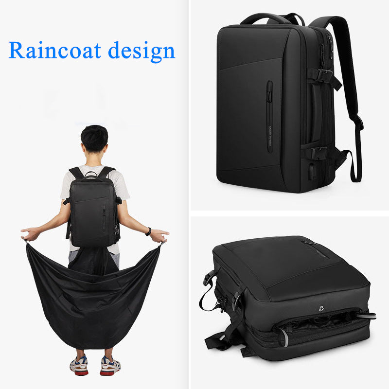 18 Cm Laptop Backpack Raincoat Male Bag USB Recharging Anti-thief Travel