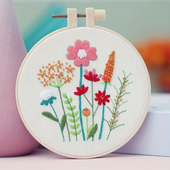 Plant Flower Embroidery DIY Material Package for Beginners