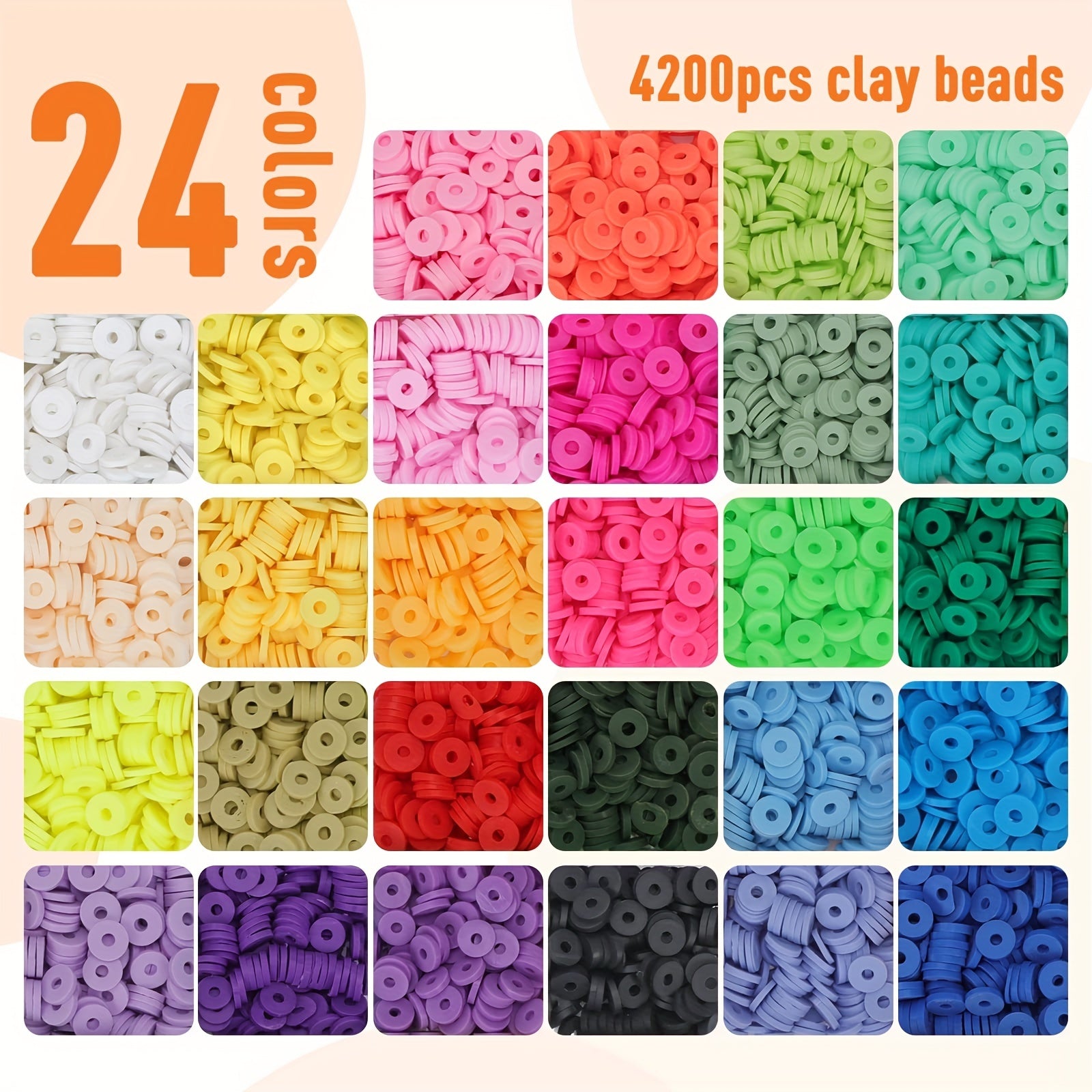 5000pcs Clay Beads Necklace Bracelet Making Kit DIY Jewelry Supplies