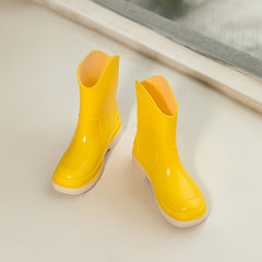 Waterproof Rain Boots Platform Mid Calf Boots
