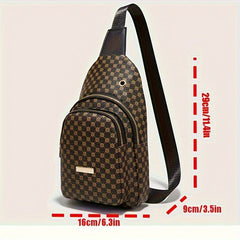 Printed Chest Bag Casual PU Outdoor Travel Small Backpack Crossbody Bag