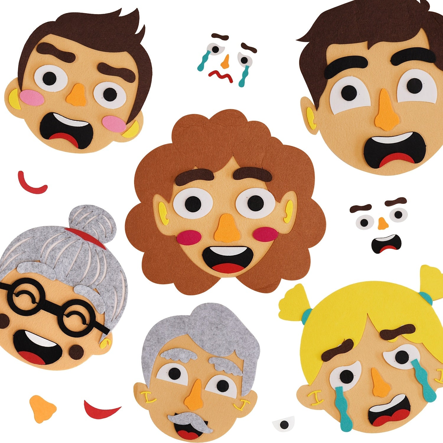 DIY Emotion Recognition Game Set with Expression Cards & Face Panels
