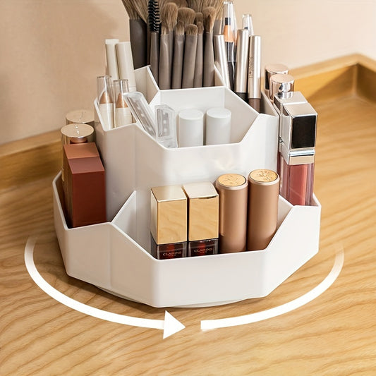 360 Rotating Cosmetic Organizer Box Makeup Brush Case Holder Lipstick Holder