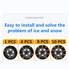 Car Tire Chains TPU Anti Skid Snow Chains Off Road Safety Driving Tire Chain
