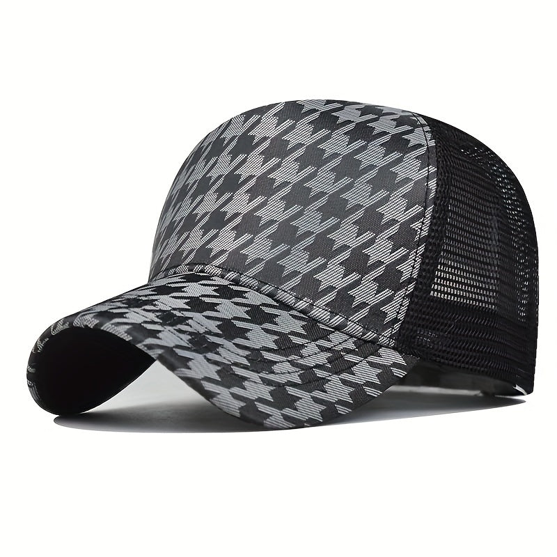 Casual Sunscreen Outdoor Thousand Bird Plaid Baseball Cap