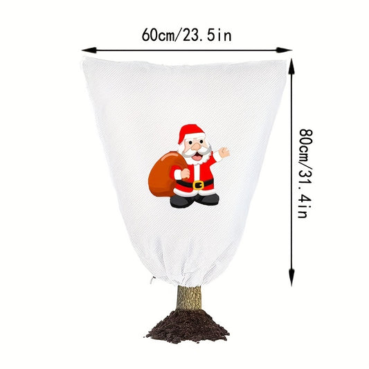 Winter Plant Frost Cold Cover Santa Claus Snowman Pattern Plant Cover