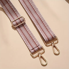 Boho Style Adjustable Shoulder Strap 3 Width Replacement Belt Striped Wide