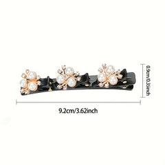 8pcs Rhinestone Flower Hair Clips Hairpins for Girls Daily Use