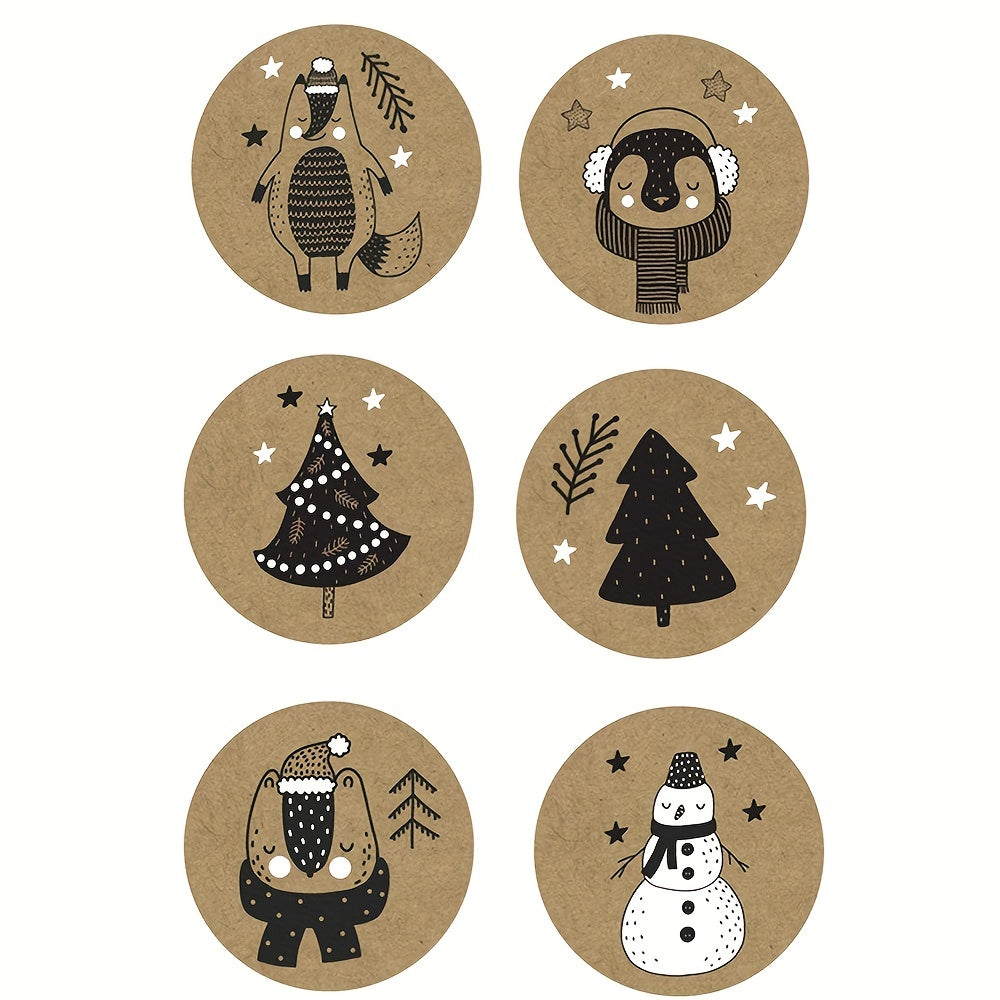 Christmas Theme Seal Labels Stickers - DIY Gift Baking