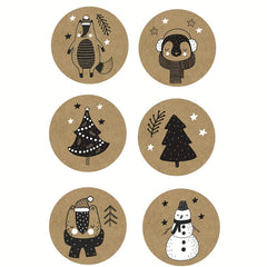 Christmas Theme Seal Labels Stickers - DIY Gift Baking
