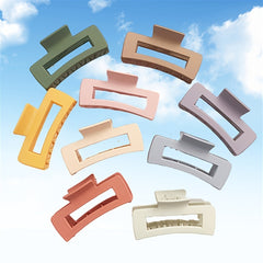 Large Shark Claw Retro Hollow Square Hair Clip for Women