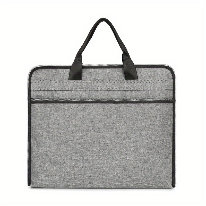 Portable Briefcase Meeting Office Zippered Document Organizer
