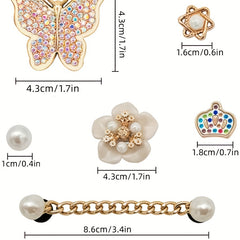 Butterfly & Flower Shoe Charms For Clogs - DIY Accessories For Ladies