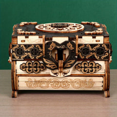 DIY Wooden Puzzle Jewelry Box with Hidden Compartments