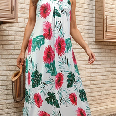  Tropical Print Cami Dress
