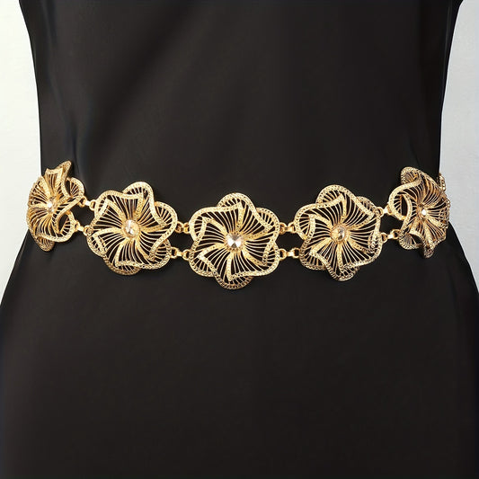 Boho Flower Waist Chain Indian Style Dance Belt