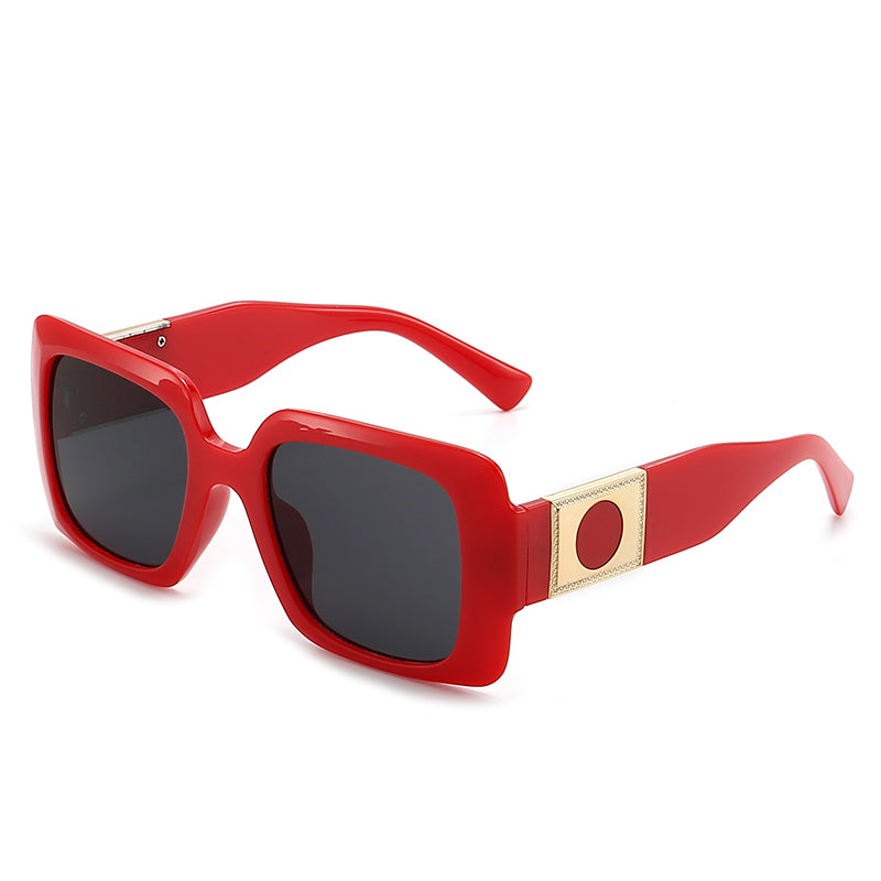 Large Frame Rectangular Sunglasses Vintage Stylish Sun Shade Eyeglasses