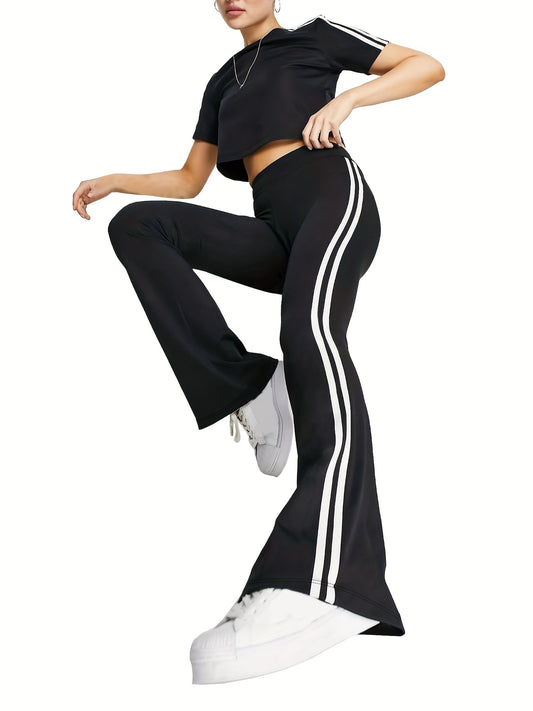 Yoga Flared Pants High Waist Fitness Workout Bell Bottom Pants