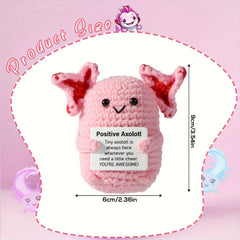 54 Inch Axolotl Crochet Creative Kit Soft Doll Mini Axolotl Crochet Toy