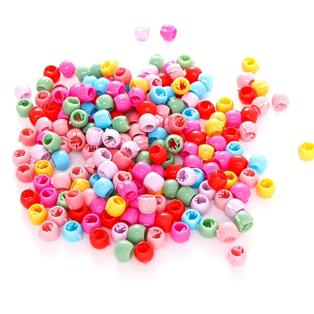 100pcs Colorful Hair Braids Beads Headwear Hair Claw Clips