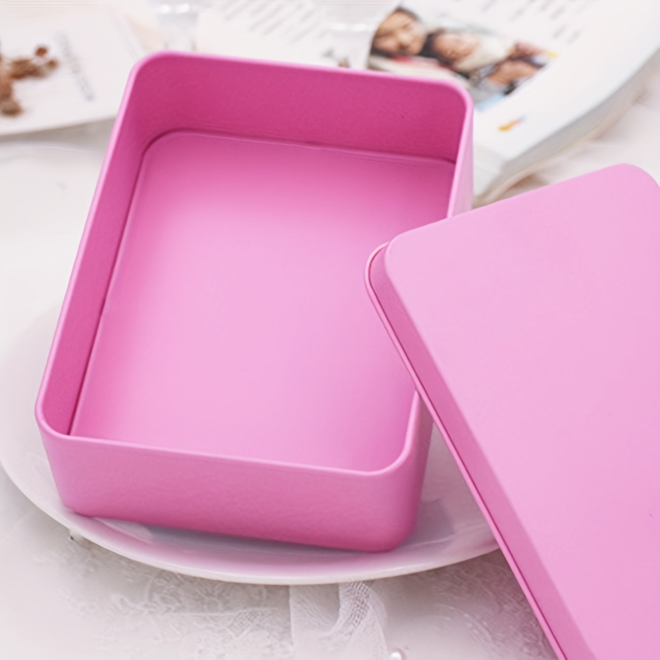 Rectangular Storage Tinplate Box Single with Lid
