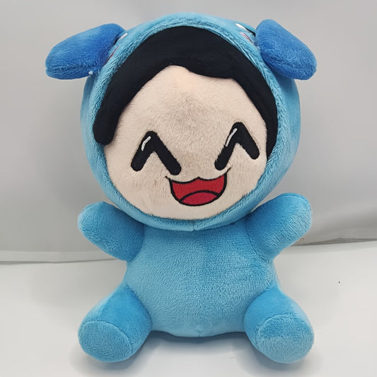 Cute Plush Stuffed Dog Toy with Expressive Eyes & Pink Outfit