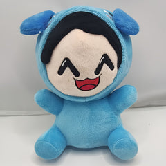 Cute Plush Stuffed Dog Toy with Expressive Eyes & Pink Outfit