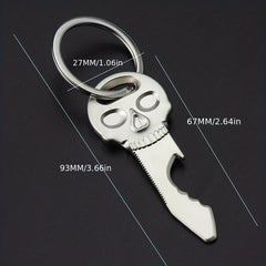 Skull Bottle Opener Metal Keychain Pendant Halloween Gift