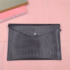 A4 PU Document Bag - Black