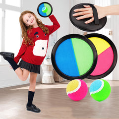 Kids Toss And Catch Ball Set Outdoor Sports Racket Palm Ball