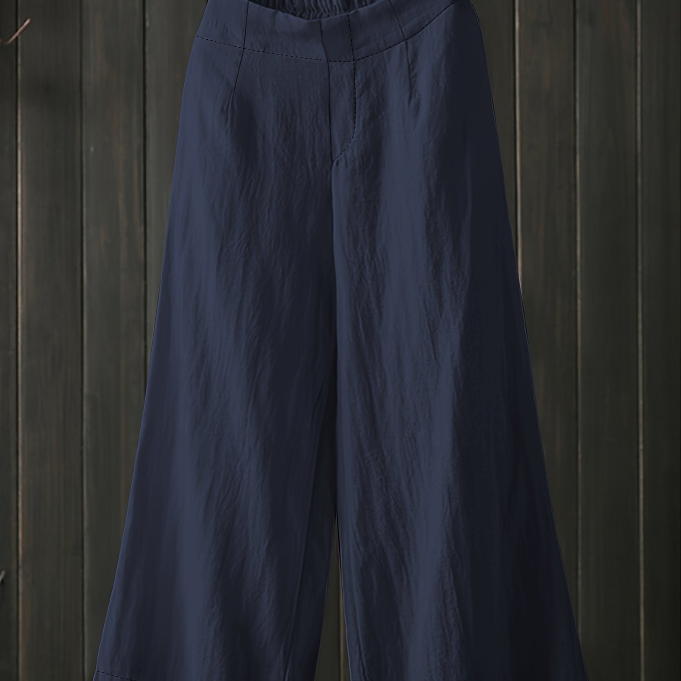 Women's Plus Solid High Rise Wide Leg Trousers