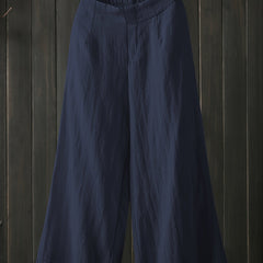 Women's Plus Solid High Rise Wide Leg Trousers