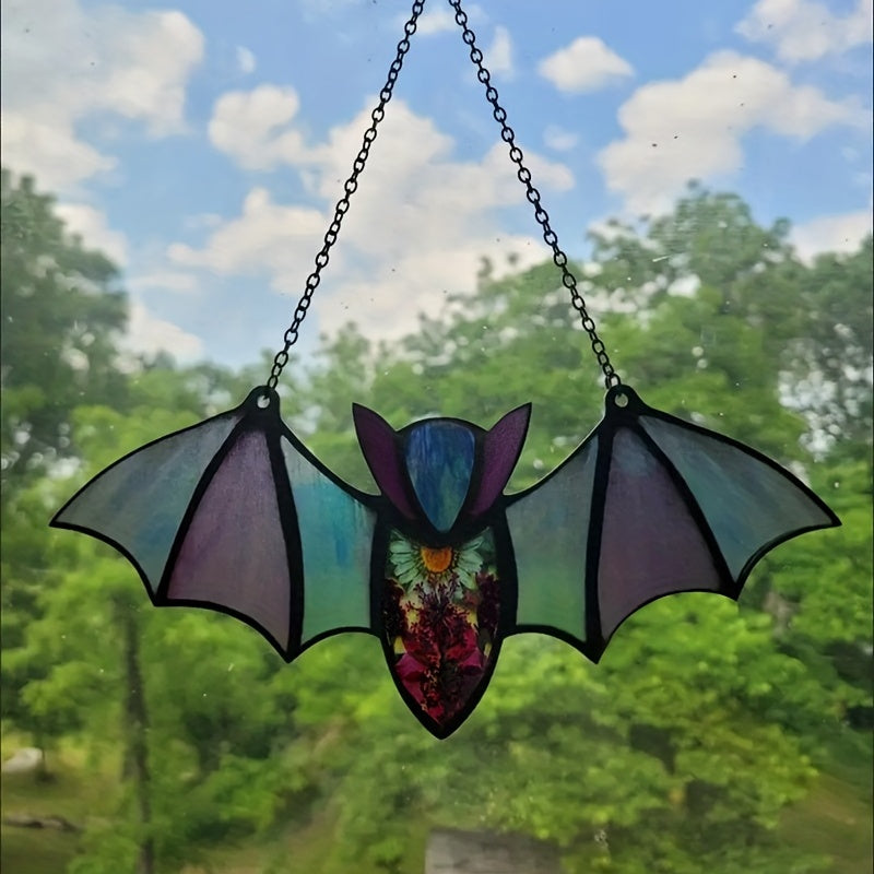 Colorful Bat Suncatcher Window Hanging Decoration for Home Room Garden
