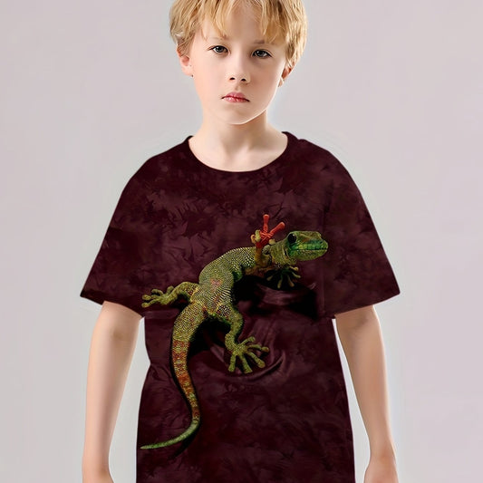 Kids Lizard Graphic 3D Print T-Shirt Hip Hop Street Wear