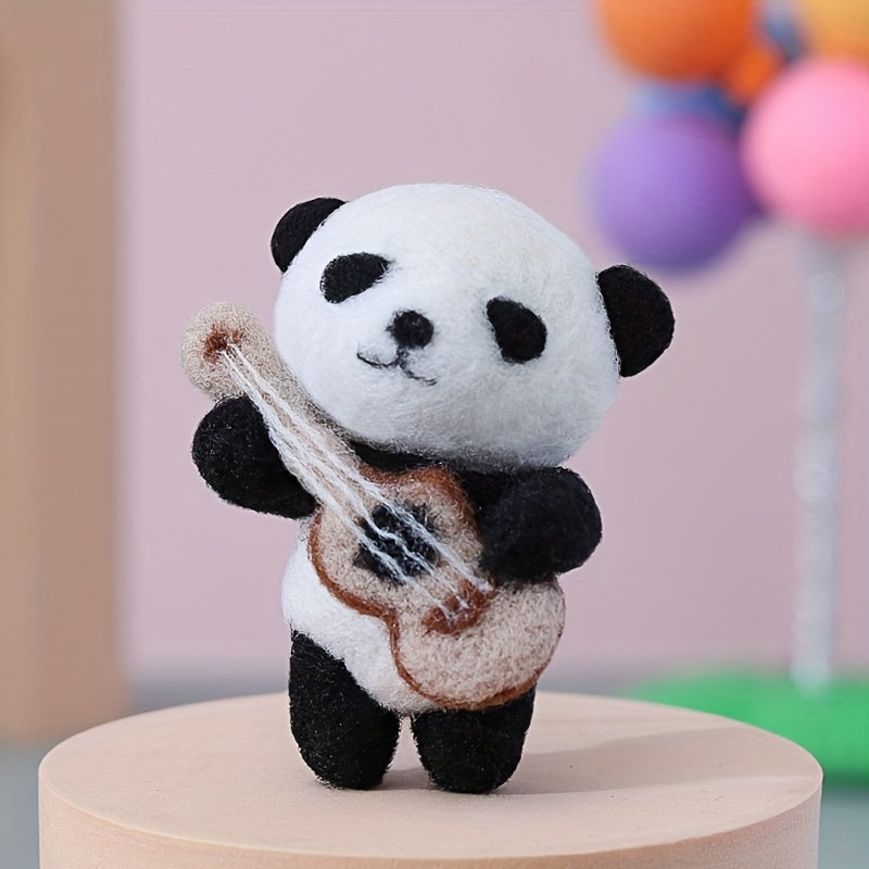 DIY Guitar Panda Needle Felting Kit for Adults