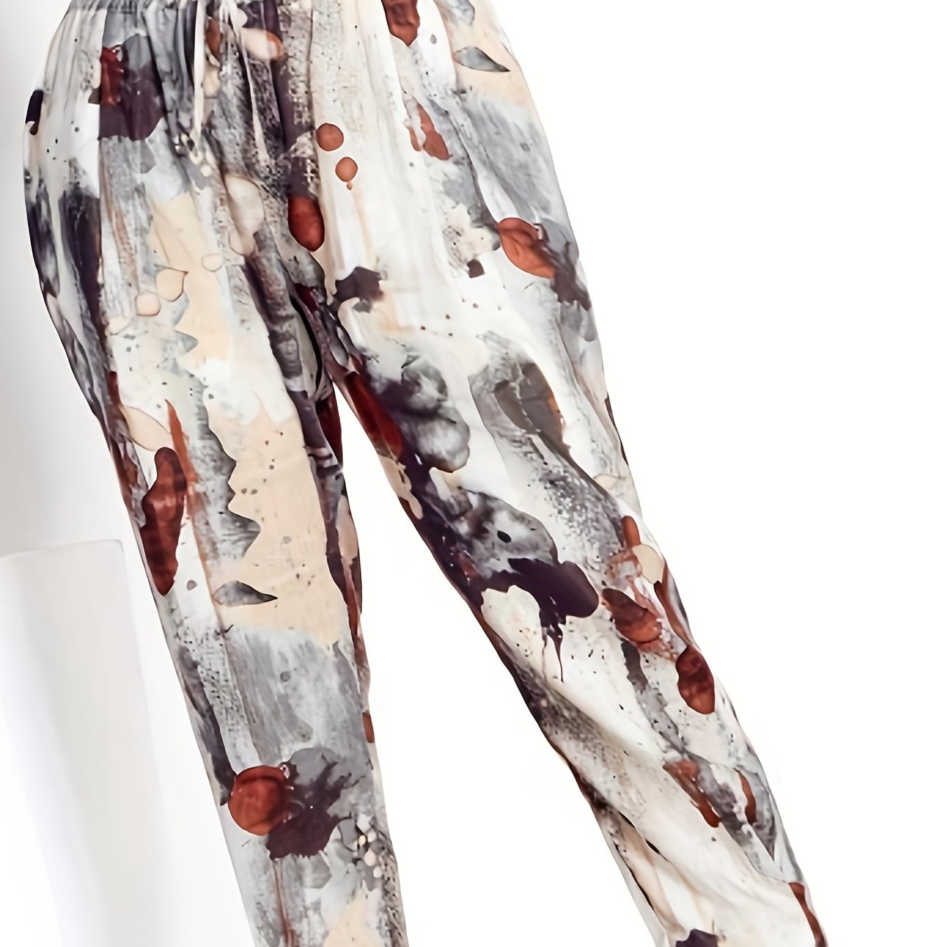  Tie Dye Elastic Waist Stretch Pants With Pockets