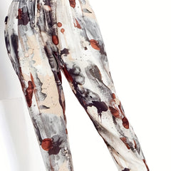  Tie Dye Elastic Waist Stretch Pants With Pockets