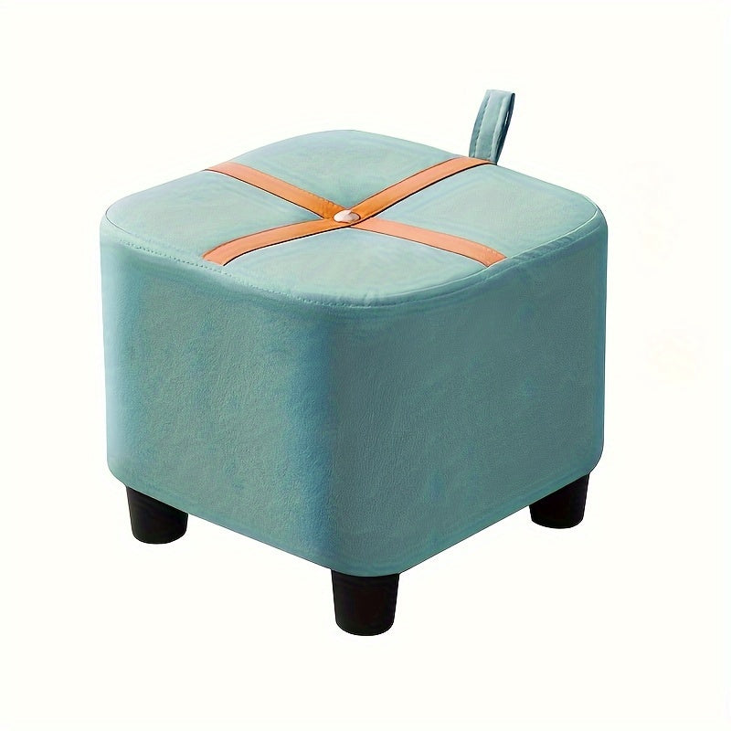 Modern Ottoman Square Ottoman Footrest Shoe Changing Chair