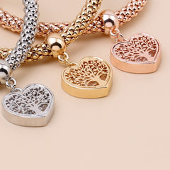 Multi-layer Silver Rose Chain Bracelet Set for Women