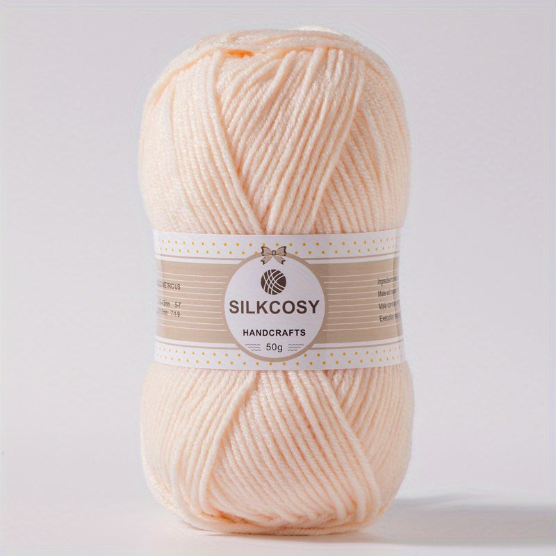 Soft Acrylic Yarn Assorted Colors 4 ply Crochet & Hand Knitting 140Yards 50g Ski